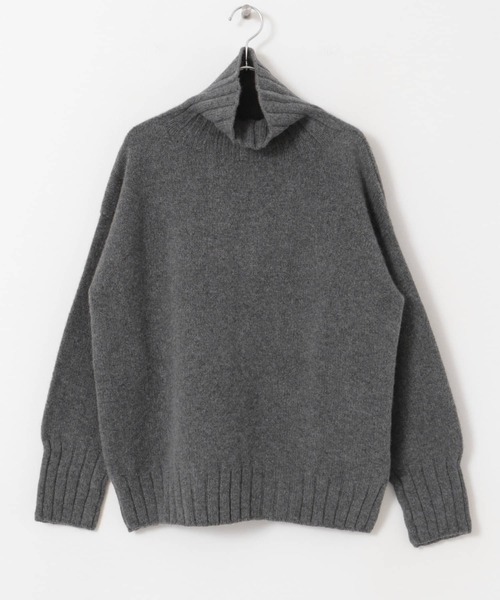 ISLAND TIDES（アイランドタイド）の「『別注』Island Tides×DOORS　タートルネック（ニット/セーター・レディース・ライトブラウン/グレー/アイボリー/ブルー・ONE）」の15枚目の写真