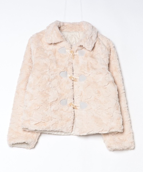 WEGO(ウィゴー)の「WEGO/もこもこショートファーダッフルコート(ダッフルコート・レディース・アイボリー/ホワイト・LARGE/MEDIUM)」の8枚目の写真