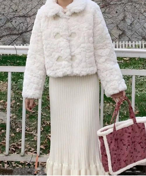 セール】WEGO/【25年AW】もこもこショートファーダッフルコート