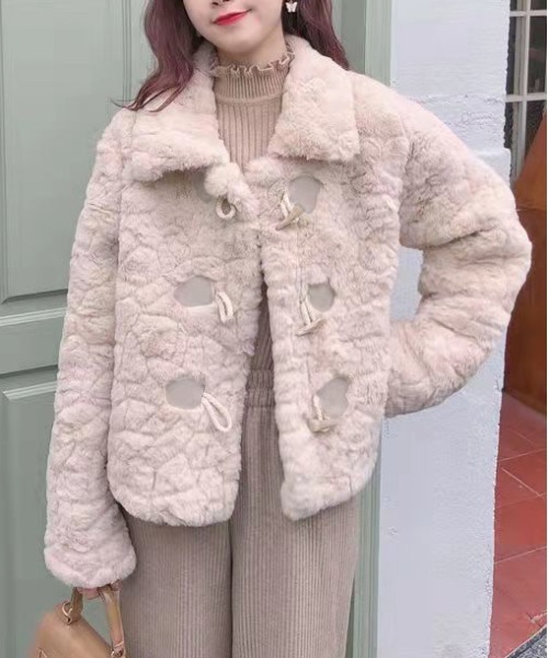 セール】WEGO/【25年AW】もこもこショートファーダッフルコート