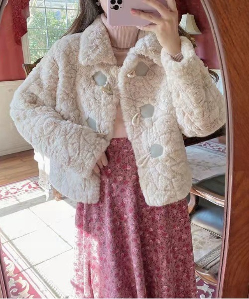 セール】WEGO/【25年AW】もこもこショートファーダッフルコート