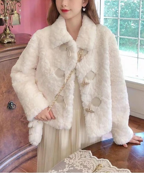 セール】WEGO/【25年AW】もこもこショートファーダッフルコート