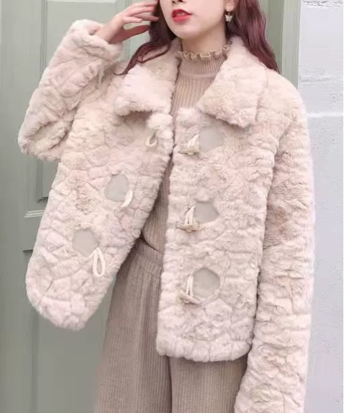 セール】WEGO/【25年AW】もこもこショートファーダッフルコート