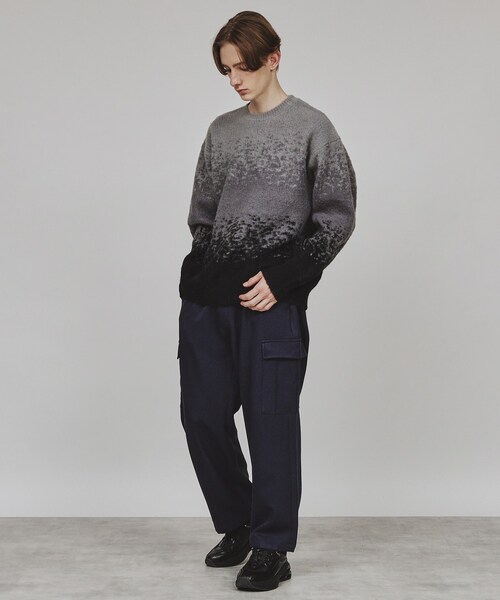 tk.TAKEO KIKUCHI（ティーケータケオキクチ）の「グラデーションニット（ニット/セーター・メンズ・ブラック/ダークブラウン/ネイビー・02/03/04）」の12枚目の写真