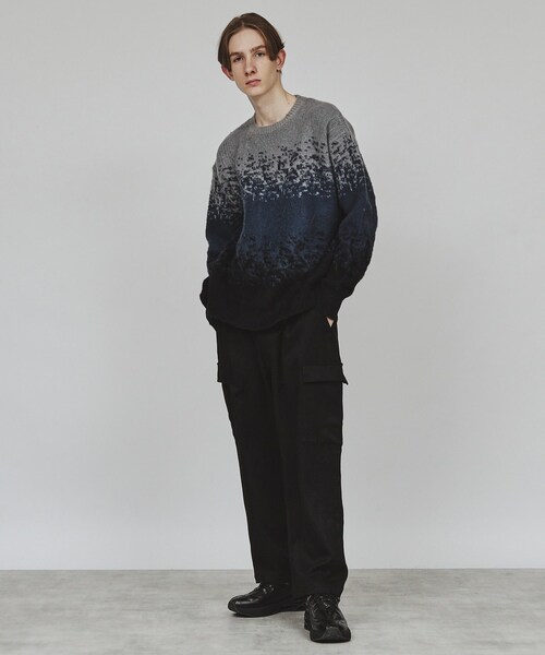 tk.TAKEO KIKUCHI（ティーケータケオキクチ）の「グラデーションニット（ニット/セーター・メンズ・ブラック/ダークブラウン/ネイビー・02/03/04）」の19枚目の写真