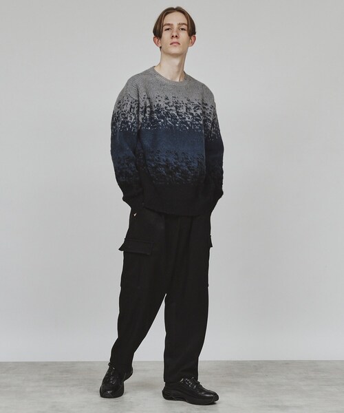 tk.TAKEO KIKUCHI（ティーケータケオキクチ）の「グラデーションニット（ニット/セーター・メンズ・ブラック/ダークブラウン/ネイビー・02/03/04）」の20枚目の写真