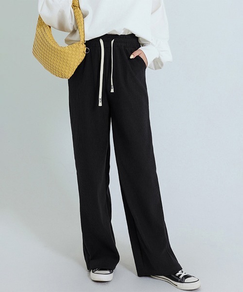 Miniministore(ミニミニストア)の「裏起毛 コーデュロイパンツ ハイウエスト(スラックス・レディース・カーキブラウン/ブラック/チャコールグレー/アイボリー/ピンク/ダークブラウン系/ダークブラウン/アイボリー系/グレー系/ブラウン系/ブラック系/ピンク系・FREE)」の3枚目の写真