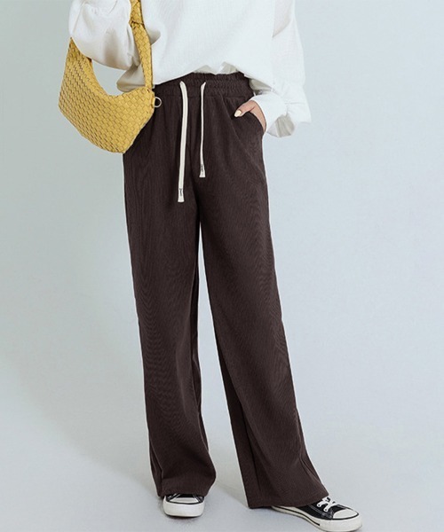 Miniministore(ミニミニストア)の「裏起毛 コーデュロイパンツ ハイウエスト(スラックス・レディース・カーキブラウン/ブラック/チャコールグレー/アイボリー/ピンク/ダークブラウン系/ダークブラウン/アイボリー系/グレー系/ブラウン系/ブラック系/ピンク系・FREE)」の8枚目の写真