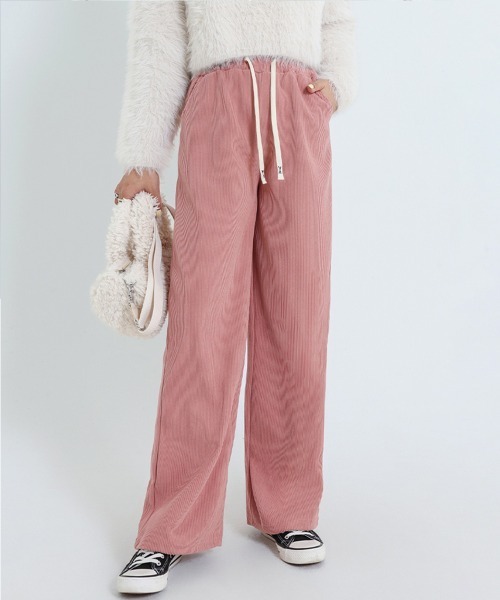 Miniministore(ミニミニストア)の「裏起毛 コーデュロイパンツ ハイウエスト(スラックス・レディース・カーキブラウン/ブラック/チャコールグレー/アイボリー/ピンク/ダークブラウン系/ダークブラウン/アイボリー系/グレー系/ブラウン系/ブラック系/ピンク系・FREE)」の12枚目の写真
