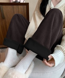 裏起毛 コーデュロイパンツ ハイウエスト