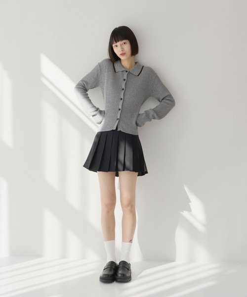 haek（ハク）の「color scheme rib knit tops/配色リブニット