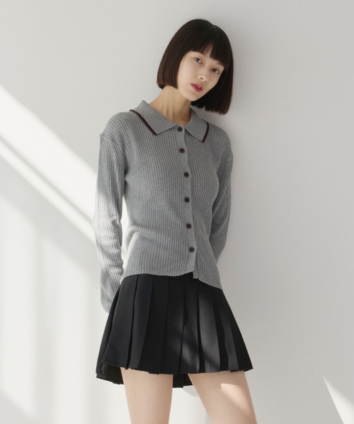 2025年春の haek（ハク）の「color tops/配色リブニット knit rib scheme トップス