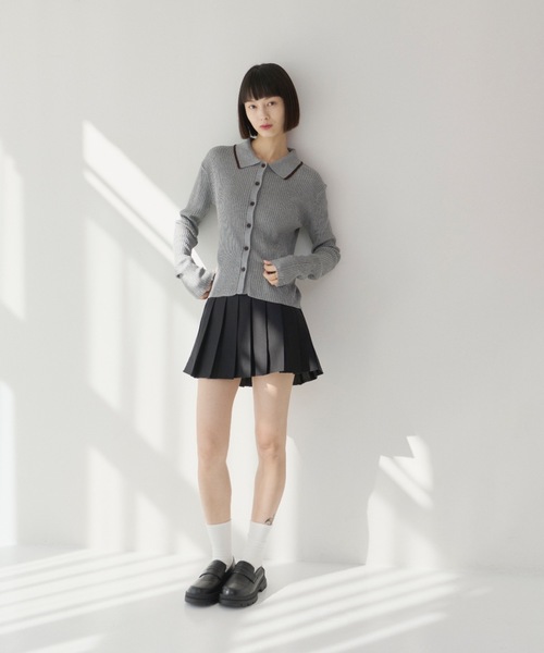 haek（ハク）の「color scheme rib knit tops/配色リブニットトップス（ニット/セーター・レディース・グレー/ブルー/レッド・FREE）」の11枚目の写真