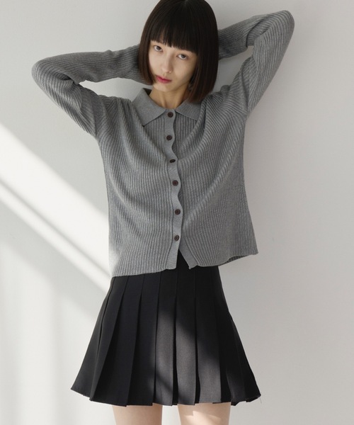 haek（ハク）の「color scheme rib knit tops/配色リブニットトップス（ニット/セーター・レディース・グレー/ブルー/レッド・FREE）」の15枚目の写真