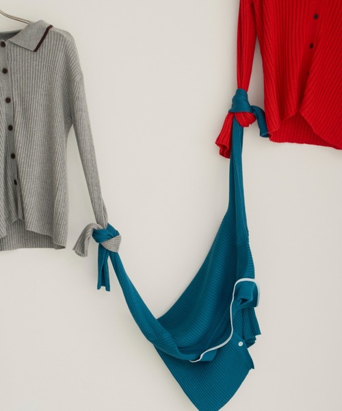 haek（ハク）の「color scheme rib knit tops/配色リブニット