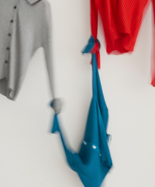 haek（ハク）の「color scheme rib knit tops/配色リブニットトップス（ニット/セーター・レディース・グレー/ブルー/レッド・FREE）」の18枚目の写真