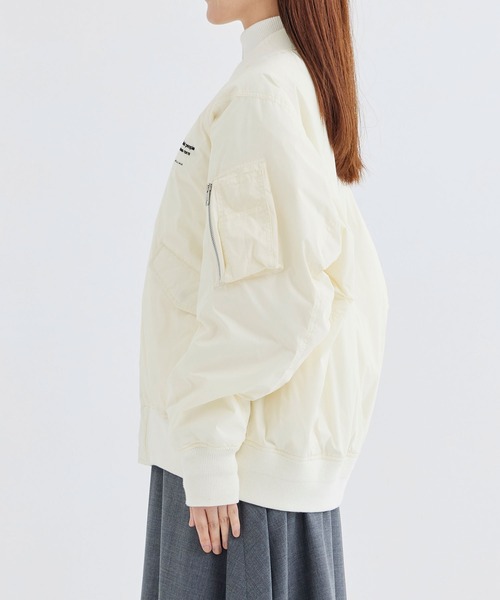 beautiful people(ビューティフルピープル)の「【beuatiful people/ビューティフルピープル】別注 beuatiful people×TAION PATTED MA-1 BLOUSON/パデッドダウンMA-1ブルゾン/撥水/洗える/暖かい/軽量(ダウンジャケット/コート・レディース・ホワイト/ブラック/グレー・40/36)」の11枚目の写真