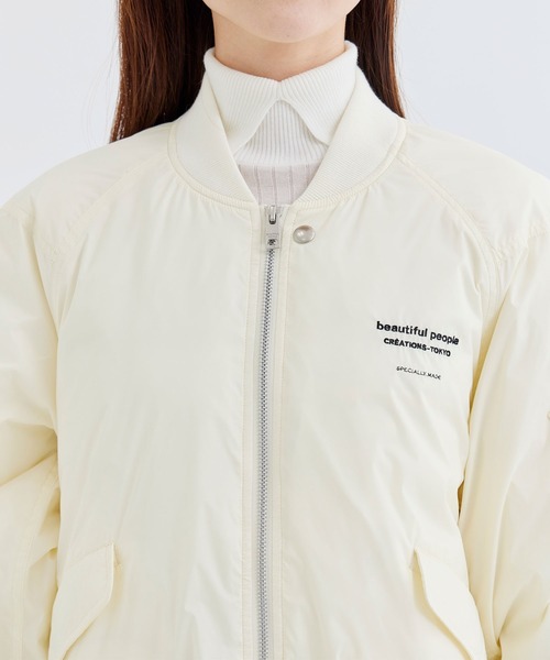 beautiful people(ビューティフルピープル)の「【beuatiful people/ビューティフルピープル】別注 beuatiful people×TAION PATTED MA-1 BLOUSON/パデッドダウンMA-1ブルゾン/撥水/洗える/暖かい/軽量(ダウンジャケット/コート・レディース・ホワイト/ブラック/グレー・40/36)」の13枚目の写真