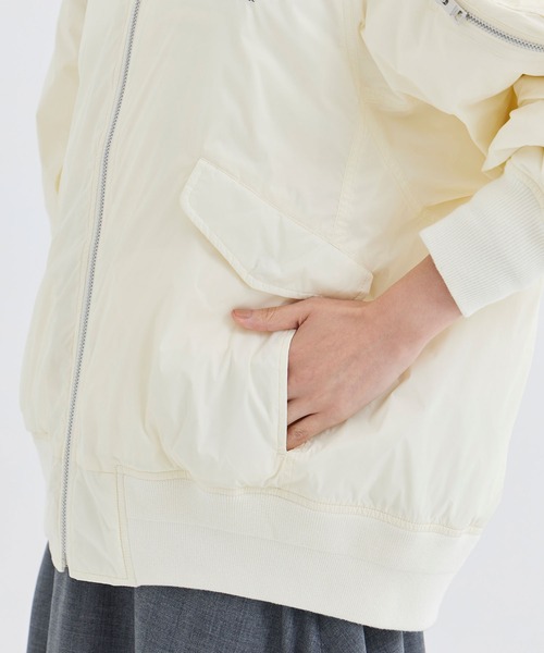 beautiful people(ビューティフルピープル)の「【beuatiful people/ビューティフルピープル】別注 beuatiful people×TAION PATTED MA-1 BLOUSON/パデッドダウンMA-1ブルゾン/撥水/洗える/暖かい/軽量(ダウンジャケット/コート・レディース・ホワイト/ブラック/グレー・40/36)」の17枚目の写真