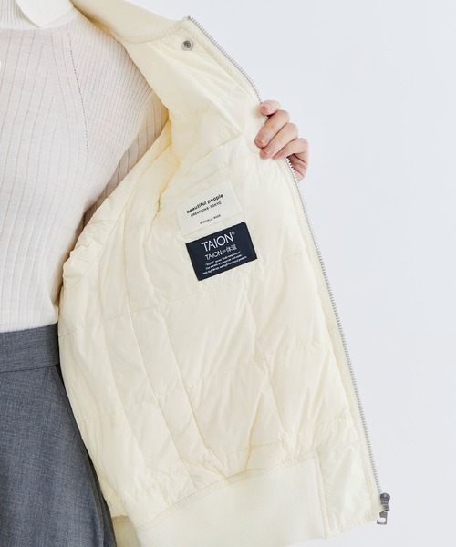 beautiful people(ビューティフルピープル)の「【beuatiful people/ビューティフルピープル】別注 beuatiful people×TAION PATTED MA-1 BLOUSON/パデッドダウンMA-1ブルゾン/撥水/洗える/暖かい/軽量(ダウンジャケット/コート・レディース・ホワイト/ブラック/グレー・40/36)」の20枚目の写真