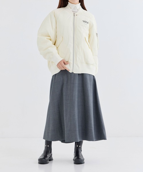 beautiful people(ビューティフルピープル)の「【beuatiful people/ビューティフルピープル】別注 beuatiful people×TAION PATTED MA-1 BLOUSON/パデッドダウンMA-1ブルゾン/撥水/洗える/暖かい/軽量(ダウンジャケット/コート・レディース・ホワイト/ブラック/グレー・40/36)」の8枚目の写真