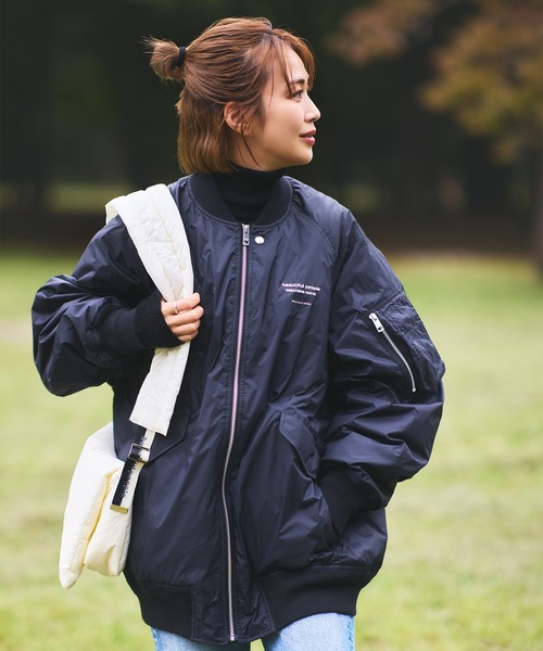 beautiful people(ビューティフルピープル)の「【beuatiful people/ビューティフルピープル】別注 beuatiful people×TAION PATTED MA-1 BLOUSON/パデッドダウンMA-1ブルゾン/撥水/洗える/暖かい/軽量(ダウンジャケット/コート・レディース・ホワイト/ブラック/グレー・40/36)」の22枚目の写真