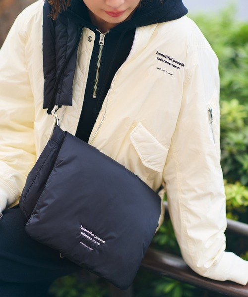 beautiful people(ビューティフルピープル)の「【beuatiful people/ビューティフルピープル】別注 beuatiful people×TAION PATTED MA-1 BLOUSON/パデッドダウンMA-1ブルゾン/撥水/洗える/暖かい/軽量(ダウンジャケット/コート・レディース・ホワイト/ブラック/グレー・40/36)」の6枚目の写真