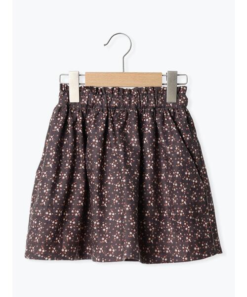 Samansa Mos2 Lagom（サマンサモスモスラーゴム）の「コーデュロイ花柄スカート（スカート・キッズ・ネイビー/ラベンダー・大(L)/中(M)/特(XL)/小(S)）」の2枚目の写真