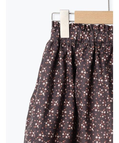Samansa Mos2 Lagom（サマンサモスモスラーゴム）の「コーデュロイ花柄スカート（スカート・キッズ・ネイビー/ラベンダー・大(L)/中(M)/特(XL)/小(S)）」の5枚目の写真