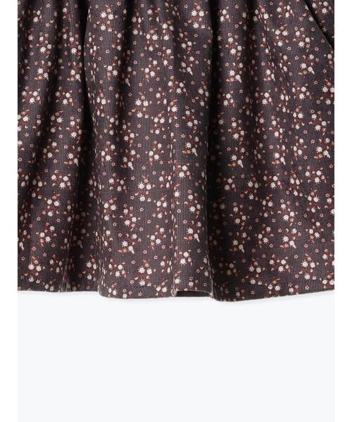 Samansa Mos2 Lagom（サマンサモスモスラーゴム）の「コーデュロイ花柄スカート（スカート・キッズ・ネイビー/ラベンダー・大(L)/中(M)/特(XL)/小(S)）」の6枚目の写真