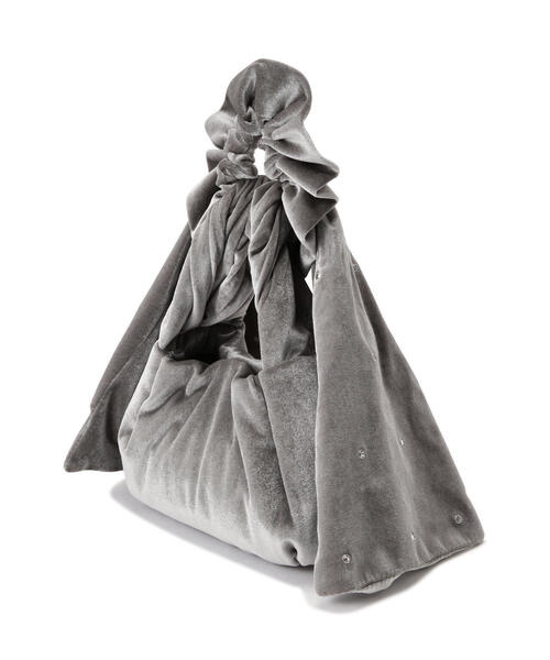 NATURAL BEAUTY BASIC（ナチュラルビューティーベーシック）の「ビッグリボンベロアバッグ（ハンドバッグ・レディース・グレー/ピンク・ﾌﾘ-）」の10枚目の写真