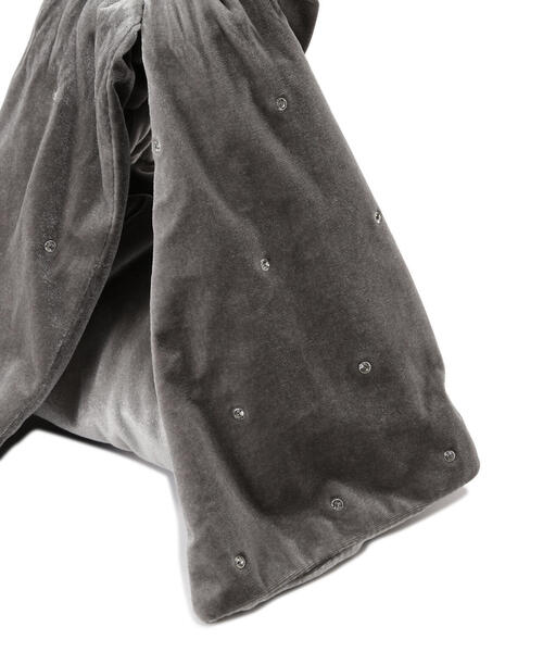 NATURAL BEAUTY BASIC（ナチュラルビューティーベーシック）の「ビッグリボンベロアバッグ（ハンドバッグ・レディース・グレー/ピンク・ﾌﾘ-）」の8枚目の写真