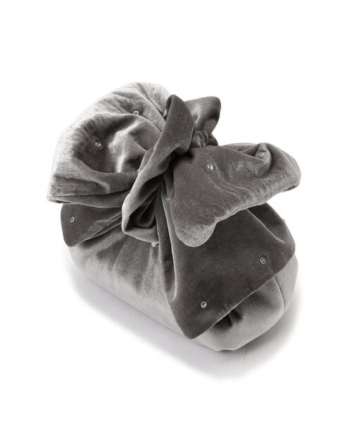 NATURAL BEAUTY BASIC（ナチュラルビューティーベーシック）の「ビッグリボンベロアバッグ（ハンドバッグ・レディース・グレー/ピンク・ﾌﾘ-）」の6枚目の写真