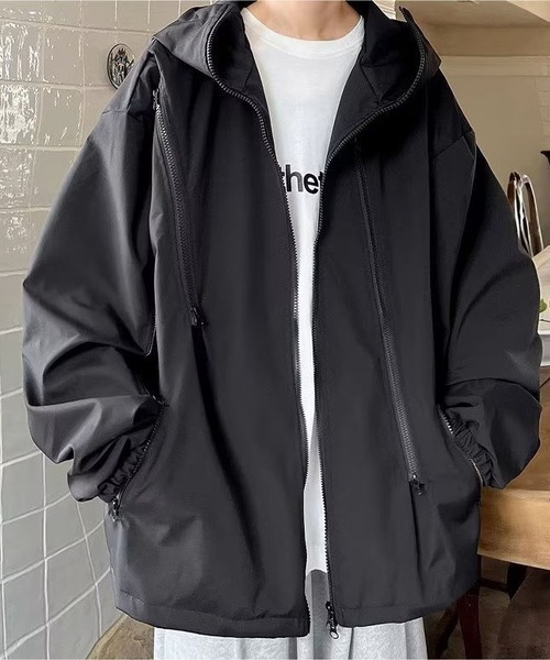 BLANC FICELLE（ブランフィセル）の「オーバーサイズ　ジャケット（テーラードジャケット・メンズ・ブラック/カーキ・M/L/XL/2XL）」の6枚目の写真