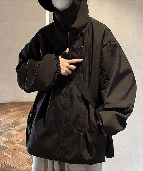 BLANC FICELLE（ブランフィセル）の「オーバーサイズ　ジャケット（テーラードジャケット・メンズ・ブラック/カーキ・M/L/XL/2XL）」の10枚目の写真