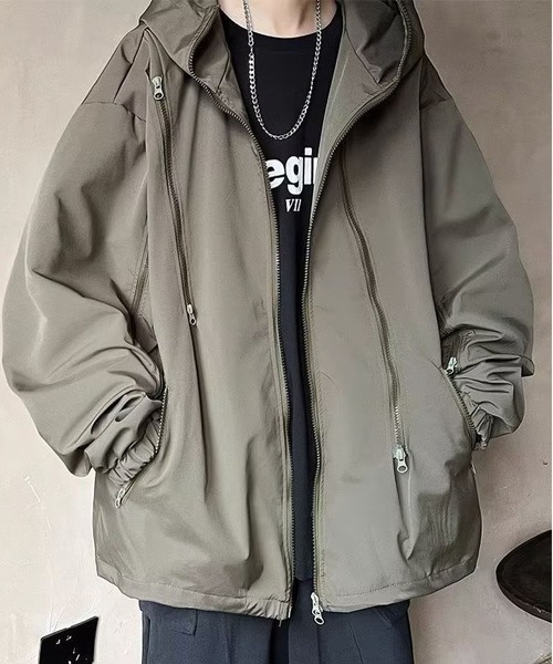 BLANC FICELLE（ブランフィセル）の「オーバーサイズ　ジャケット（テーラードジャケット・メンズ・ブラック/カーキ・M/L/XL/2XL）」の11枚目の写真