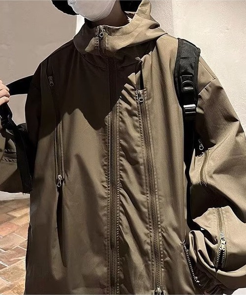BLANC FICELLE（ブランフィセル）の「オーバーサイズ　ジャケット（テーラードジャケット・メンズ・ブラック/カーキ・M/L/XL/2XL）」の13枚目の写真