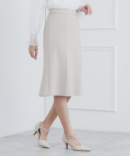 index（インデックス）の「《通勤・セレモニー/セットアップ対応》多機能ストレッチフレアスカート【洗濯機洗い可/防シワ/抗ピル】（スカート・レディース・ナチュラル/グレー/ブラック系7/ネイビー・36/38/42/40）」の8枚目の写真