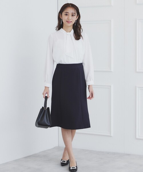 index（インデックス）の「《通勤・セレモニー/セットアップ対応》多機能ストレッチフレアスカート【洗濯機洗い可/防シワ/抗ピル】（スカート・レディース・ナチュラル/グレー/ブラック系7/ネイビー・36/38/42/40）」の13枚目の写真
