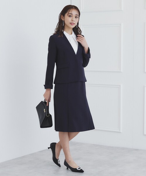 index（インデックス）の「《通勤・セレモニー/セットアップ対応》多機能ストレッチフレアスカート【洗濯機洗い可/防シワ/抗ピル】（スカート・レディース・ナチュラル/グレー/ブラック系7/ネイビー・36/38/42/40）」の14枚目の写真