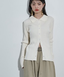 THE YOn | リブニットポロカーディガン(カーディガン/ボレロ)