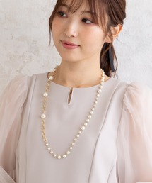 Rose Tiara（ローズティアラ）の「パール×チェーンネックレス（ネックレス）」