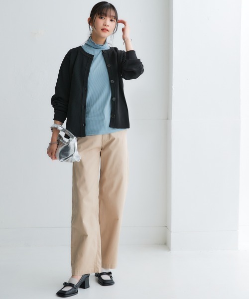 nissen（ニッセン）の「ふっくらかるいフォルムニット前後２WAYカーディガン(ハンガー干し可能)＜大きいサイズ有＞（カーディガン/ボレロ・レディース・ベージュ系/グレイッシュブルー/ブラック/モカ・3L/LL/M/S/L）」の6枚目の写真