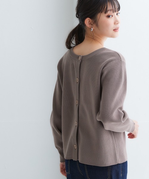 nissen（ニッセン）の「ふっくらかるいフォルムニット前後２WAYカーディガン(ハンガー干し可能)＜大きいサイズ有＞（カーディガン/ボレロ・レディース・ベージュ系/グレイッシュブルー/ブラック/モカ・3L/LL/M/S/L）」の14枚目の写真