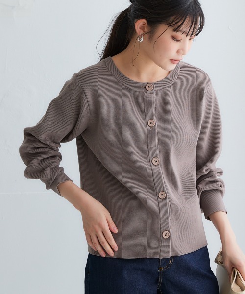 nissen（ニッセン）の「ふっくらかるいフォルムニット前後２WAYカーディガン(ハンガー干し可能)＜大きいサイズ有＞（カーディガン/ボレロ・レディース・ベージュ系/グレイッシュブルー/ブラック/モカ・3L/LL/M/S/L）」の13枚目の写真