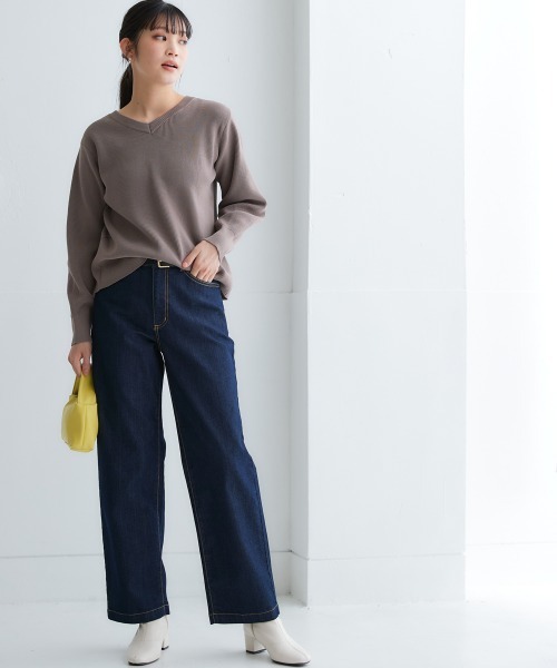 nissen（ニッセン）の「ふっくらかるいフォルムニット前後２WAYカーディガン(ハンガー干し可能)＜大きいサイズ有＞（カーディガン/ボレロ・レディース・ベージュ系/グレイッシュブルー/ブラック/モカ・3L/LL/M/S/L）」の15枚目の写真