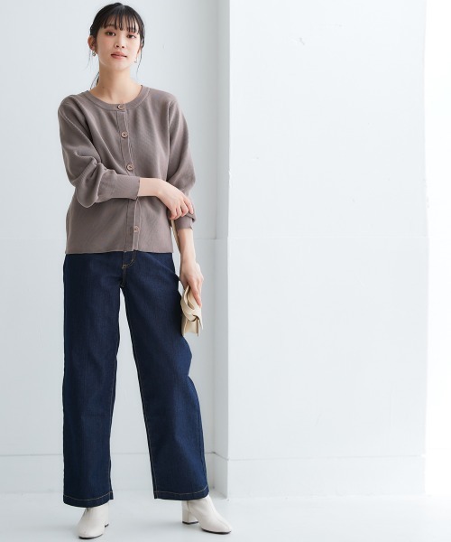 nissen（ニッセン）の「ふっくらかるいフォルムニット前後２WAYカーディガン(ハンガー干し可能)＜大きいサイズ有＞（カーディガン/ボレロ・レディース・ベージュ系/グレイッシュブルー/ブラック/モカ・3L/LL/M/S/L）」の16枚目の写真