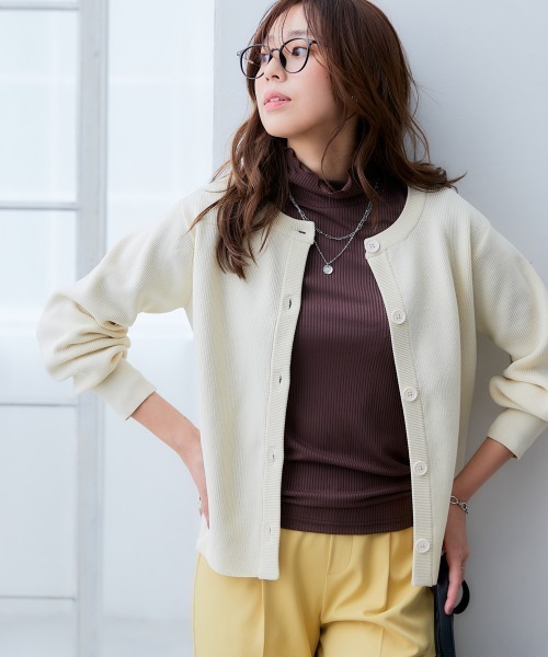 nissen（ニッセン）の「ふっくらかるいフォルムニット前後２WAYカーディガン(ハンガー干し可能)＜大きいサイズ有＞（カーディガン/ボレロ・レディース・ベージュ系/グレイッシュブルー/ブラック/モカ・3L/LL/M/S/L）」の17枚目の写真