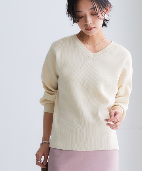 nissen（ニッセン）の「ふっくらかるいフォルムニット前後２WAYカーディガン(ハンガー干し可能)＜大きいサイズ有＞（カーディガン/ボレロ・レディース・ベージュ系/グレイッシュブルー/ブラック/モカ・3L/LL/M/S/L）」の19枚目の写真