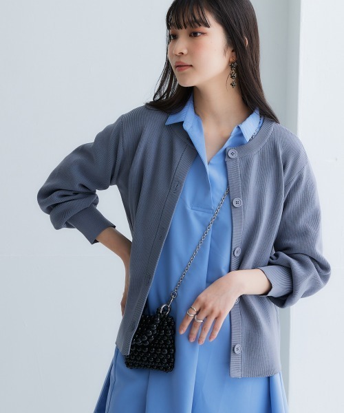 nissen（ニッセン）の「ふっくらかるいフォルムニット前後２WAYカーディガン(ハンガー干し可能)＜大きいサイズ有＞（カーディガン/ボレロ・レディース・ベージュ系/グレイッシュブルー/ブラック/モカ・3L/LL/M/S/L）」の22枚目の写真